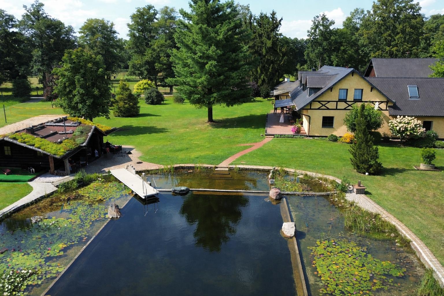 Milanhof Events Anlage aus der Luft